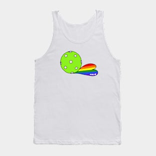 Pickleball with Rainbow Heart Shadow Tank Top